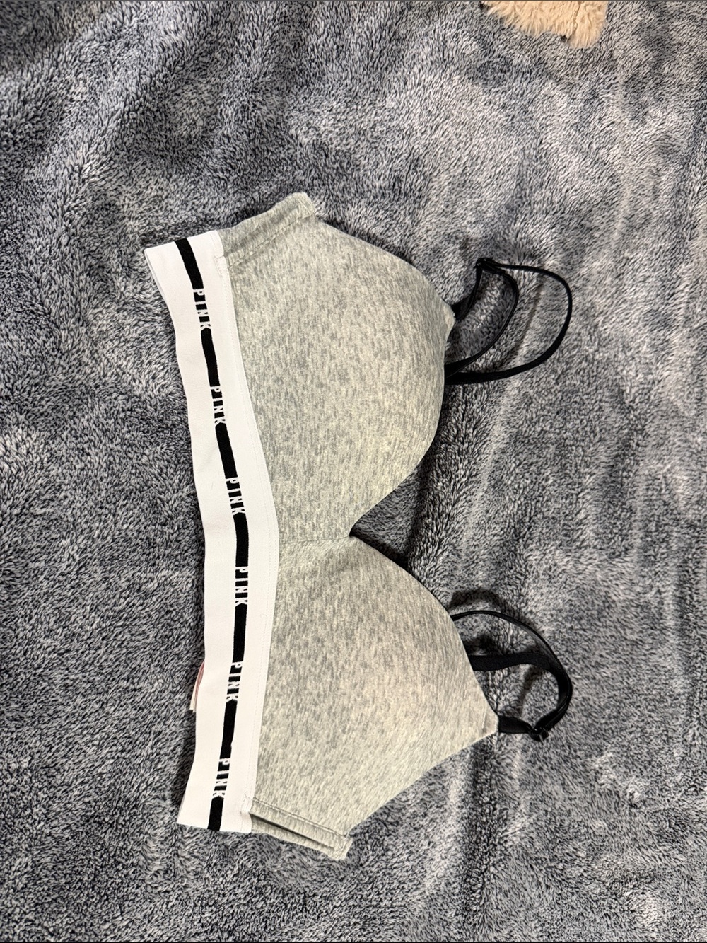 Victoria's Secret PINK Gray Bralette with Pink Logo